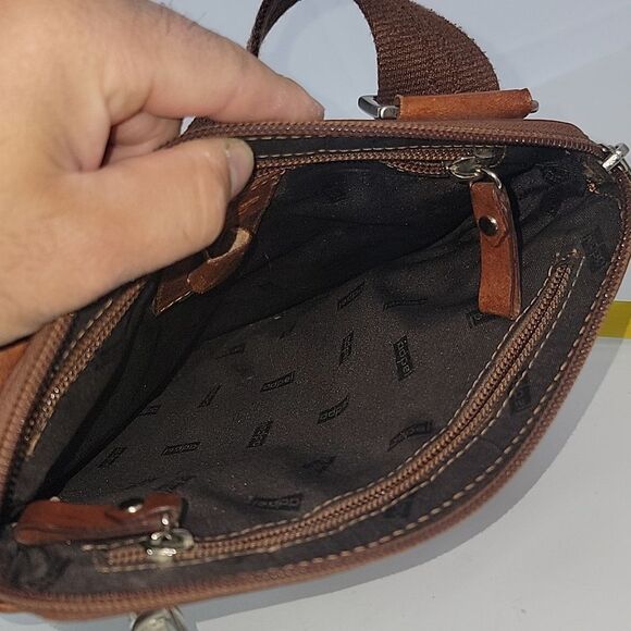 Adpel Maestri Genuine Italian Leather Brown Women's Crossbody - Picture 11 of 11